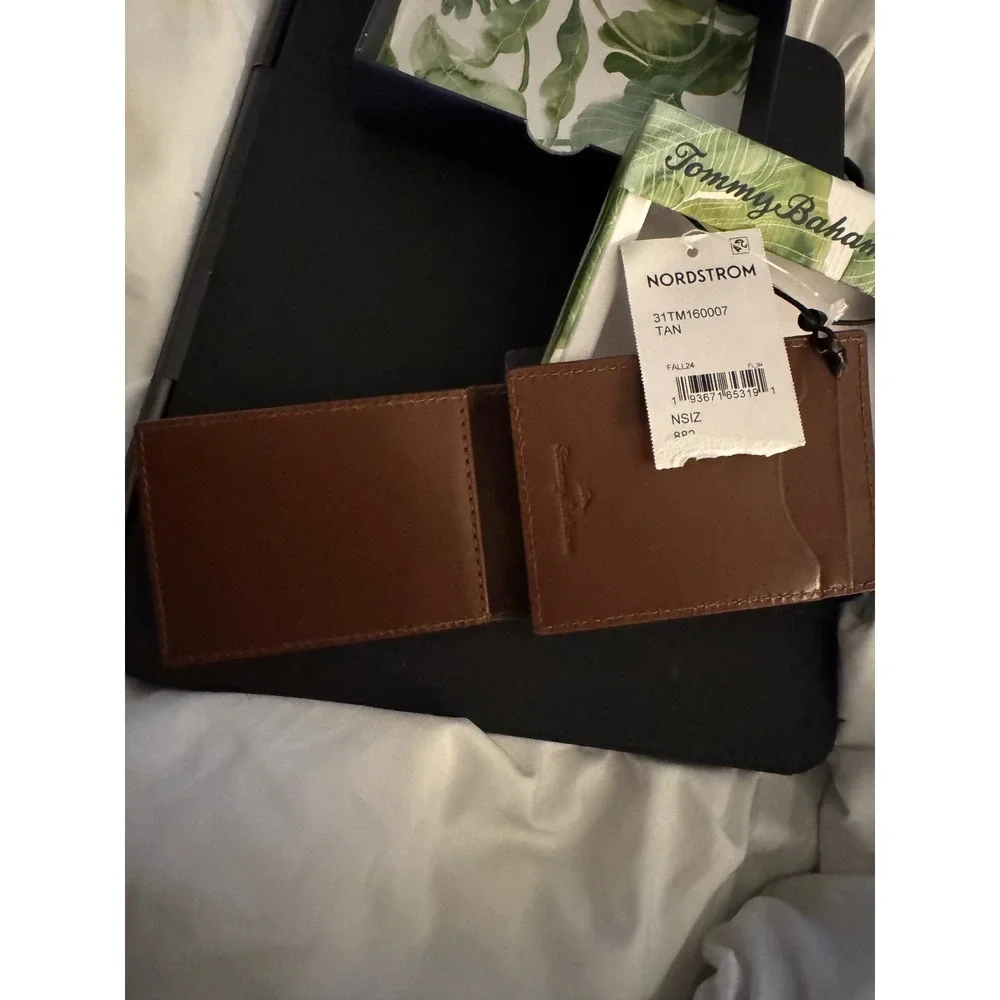 Tommy Bahama Leather Wallet Brown Bifold Nordstrom‎ NEW with Box Men